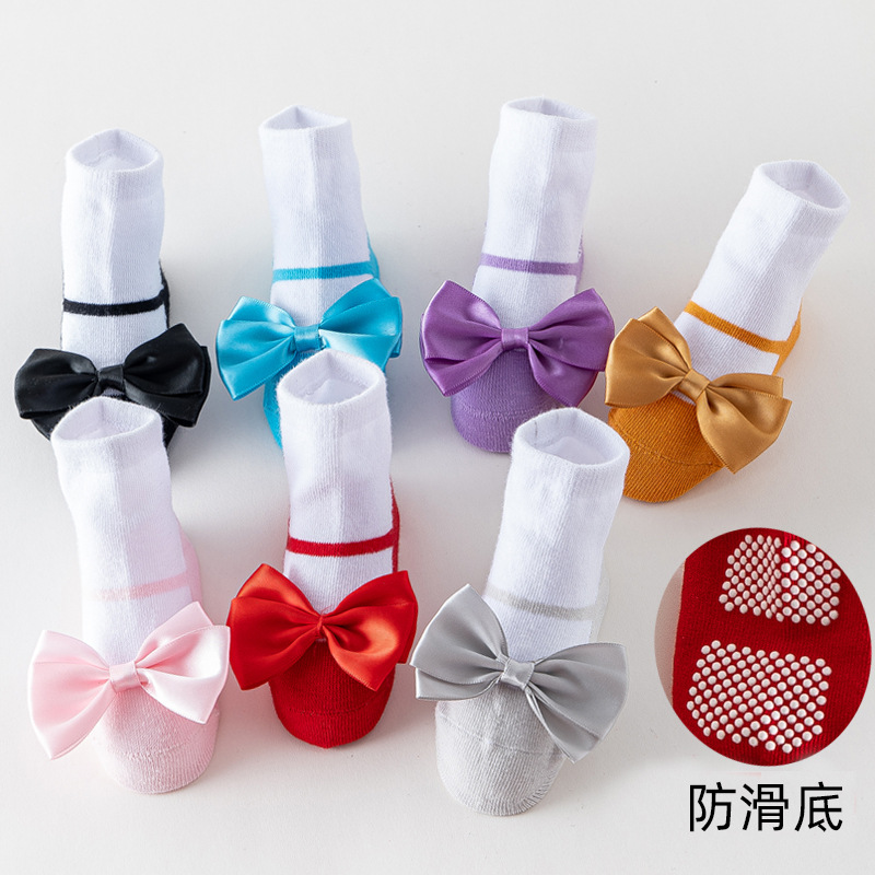 2021 non-slip baby socks bowknot ballet...