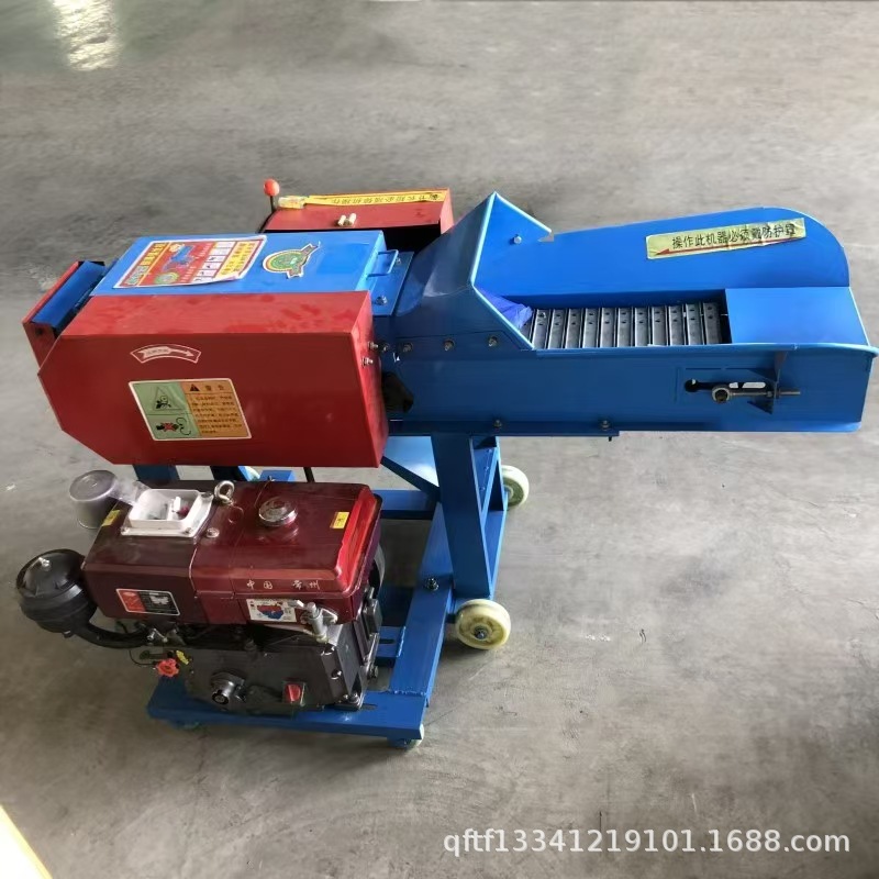 玉米秸秆铡草揉搓粉碎机 小型两相电秸秆铡草机 链条式牧草铡草机