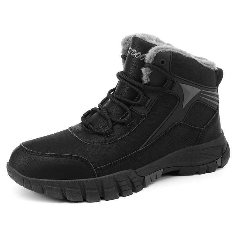 Botas de nieve del noreste los hombres se mantienen calientes en invierno y engrosan la parte superior de los zapatos de algodón al aire libre botas de algodón de gran tamaño