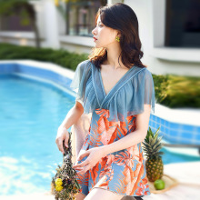 泳装女士高级感时尚泳装遮肩显瘦保守大裙ins风 泡温泉沙滩度假