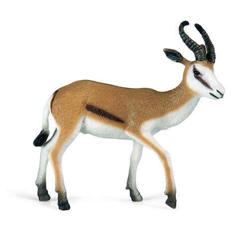 Simulation animal model children's science and education toys solid static plastic Springbok Tibetan antelope decorative ornaments hand-made