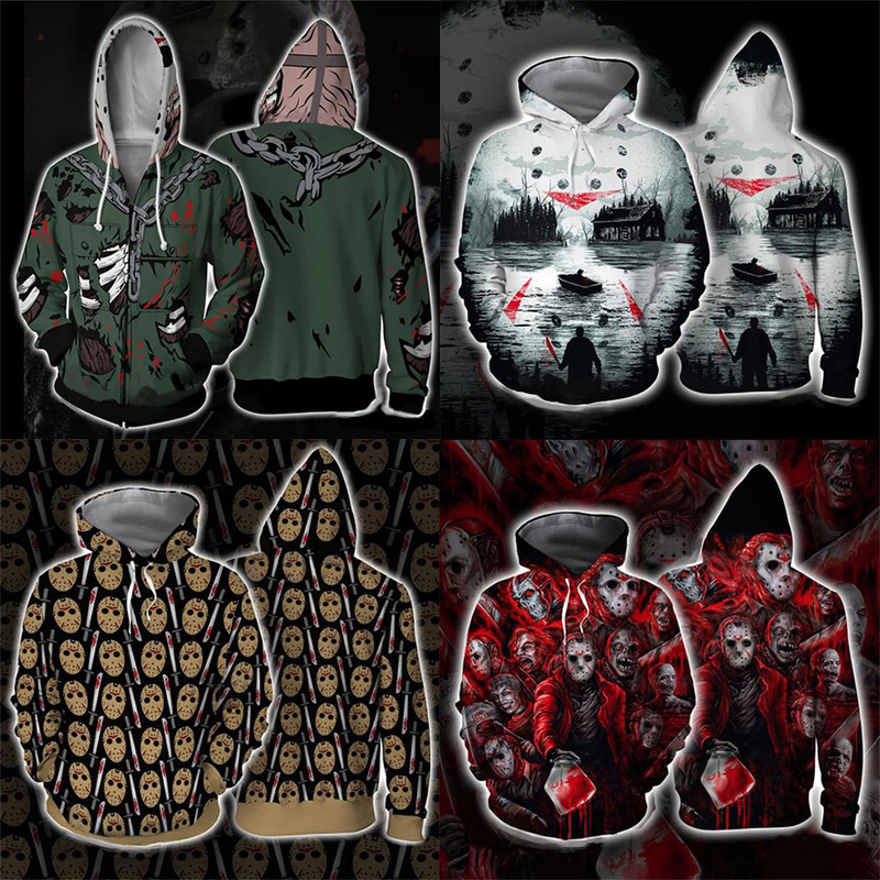 Hot Movie Black Friday Jason Voges 3D Print Sweatshirt Halloween Horror Series Hoodie