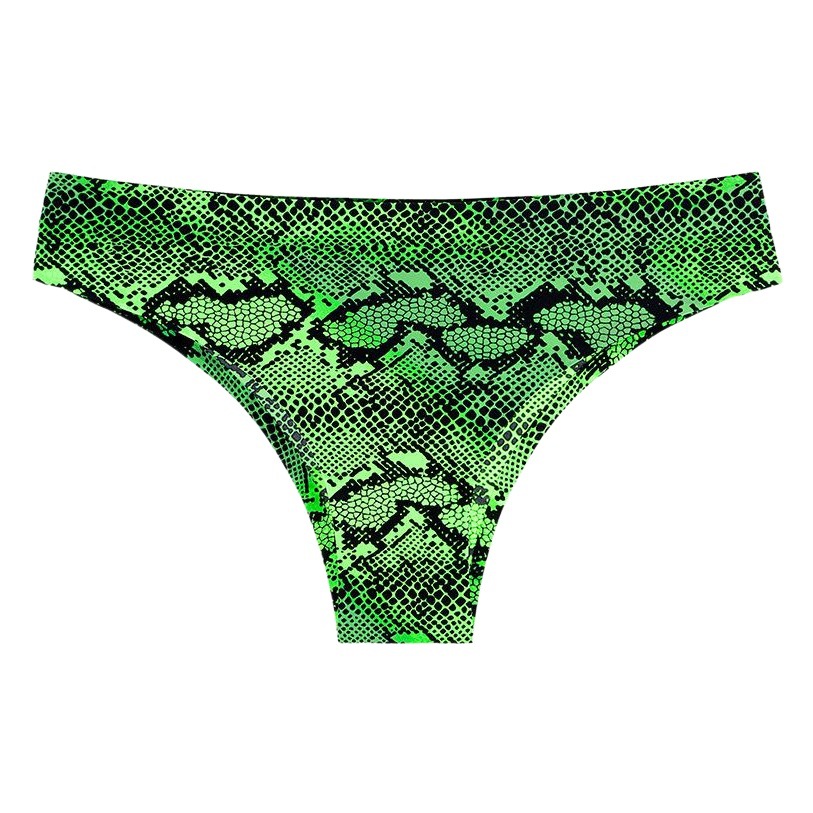 Tamaño europeo seda de hielo ropa interior sin costuras deseo puro de las mujeres sexy estampado de leopardo deportes yoga cintura baja de una pieza escritos de las mujeres