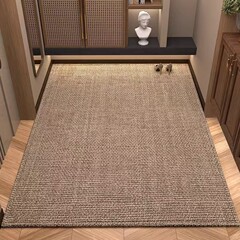 玄関ドアフロアマット、シリコンクリスタルカーペット、玄関ドア、汚れにくくお手入れ簡単、カット可能な滑り止めドアマット