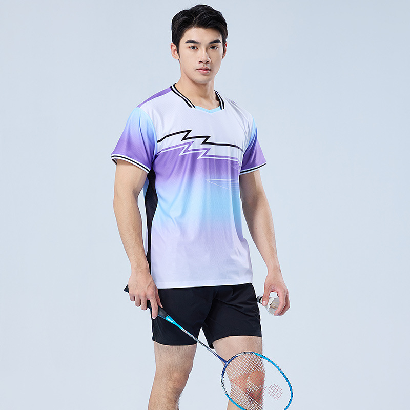 Nuevos trajes deportivos de bádminton se pueden imprimir ropa de entrenamiento ropa de voleibol de aire secado rápido ping-pong 1503