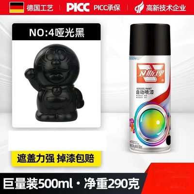 Self-Painting Quick-Drying Bright Oil Transparent: Avtomobil boyası - matte-black-1-bottle-500ml-net-290g-500ml