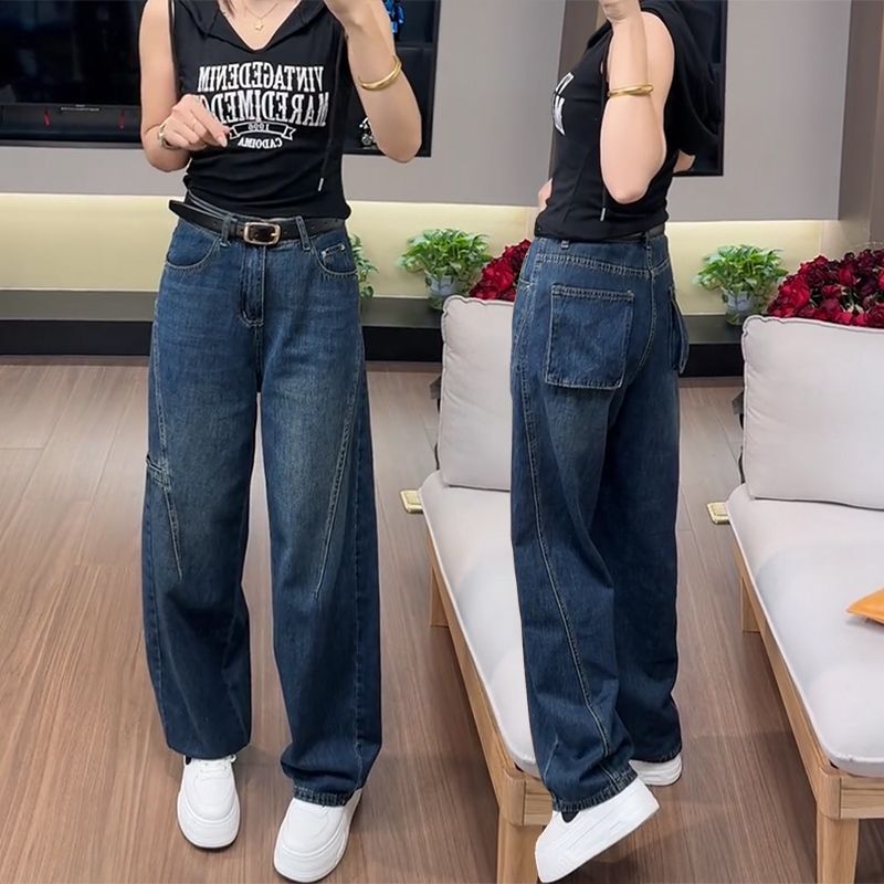 plus size Straight Jeans Women's New Arrival Machete Wide Leg Pants for Spring and Autumn 2024 chubby girl Slim-fit Loose Torre Pants plus size Straight Jeans Women's New Arrival Machete Wide Leg Pants for Spring and Autumn 2024 chubby girl Slim-fit Loose Torre Pants