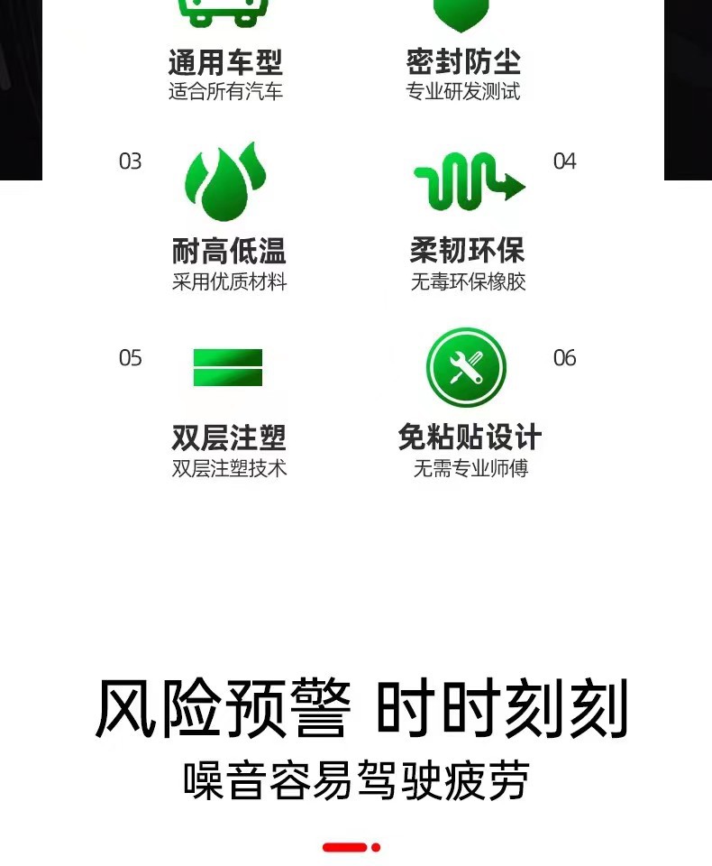 Seam type door edge sealing strip rubber B- pillar sealing strip waterproof and sound insulation automobile sealing strip is suitable for all
