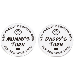 Cross-border hot selling creative newborn commemorative coin baby stainless steel decision coin diy coin small gift