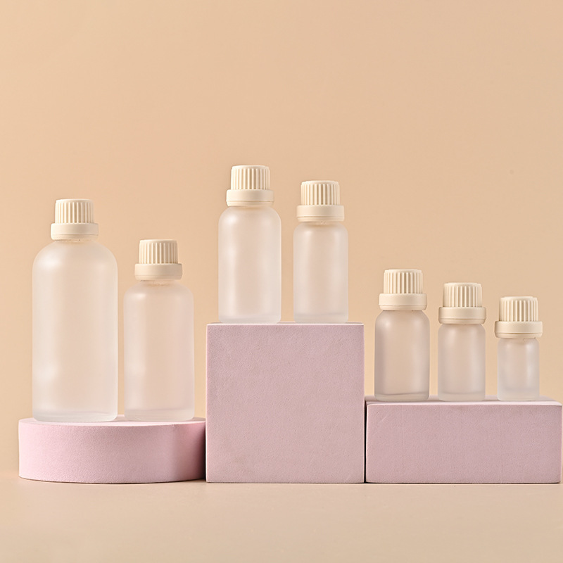 スポット5-100ml透明フロスト精油ボトル10ml 30ml蒙砂精油ボトルバラ金スポイトボトル|undefined