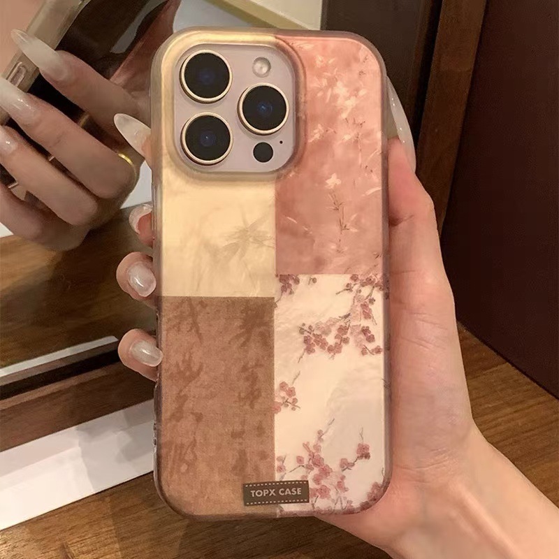 Advanced retro nuevo estilo chino aplicable iPhone16pro Apple 14/15 funda para teléfono móvil flor Apple 16promax