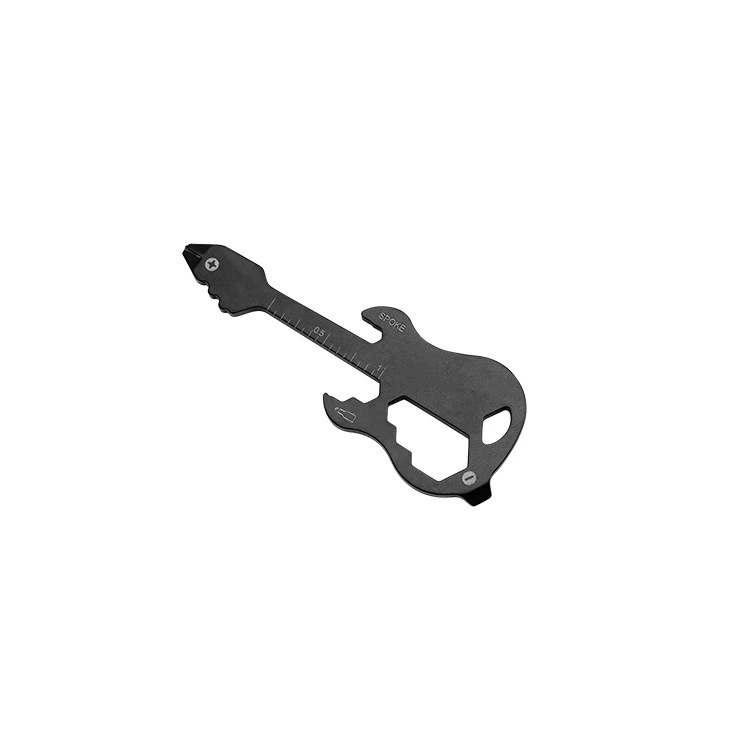 Guitar multi-tool, stainless steel portable keychain, bottle opener & wrench, 0.017 kg