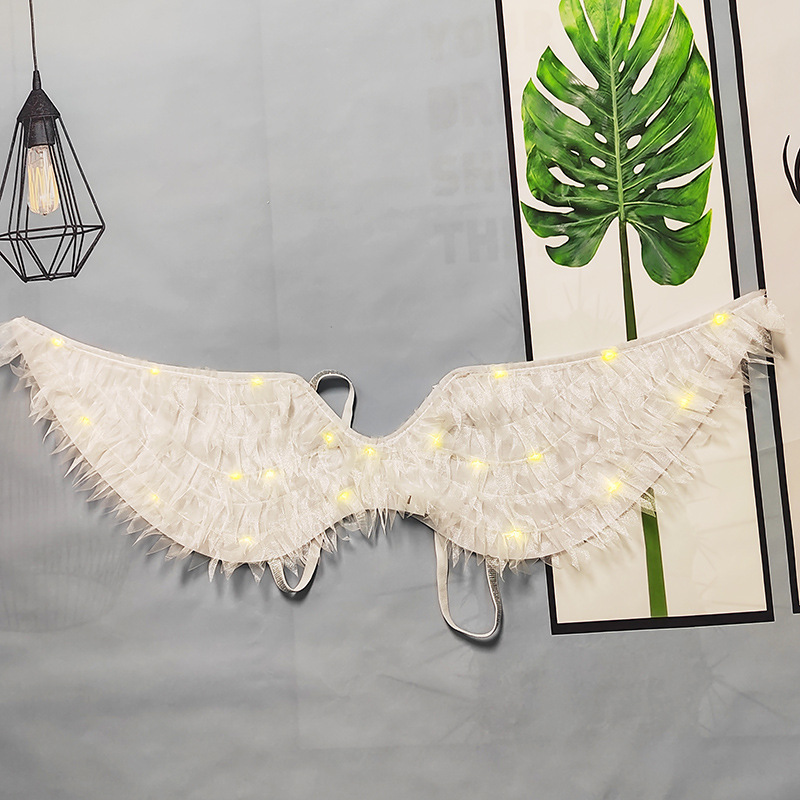 Alas de tela de lámpara cálida blanca