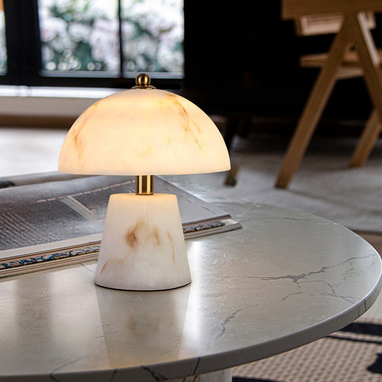 Italian Designer Light Luxury Imitation Marble Table Lamp Nordic Minimalist High-End Atmospheric Living Room Bedroom Bedside Study Lamp