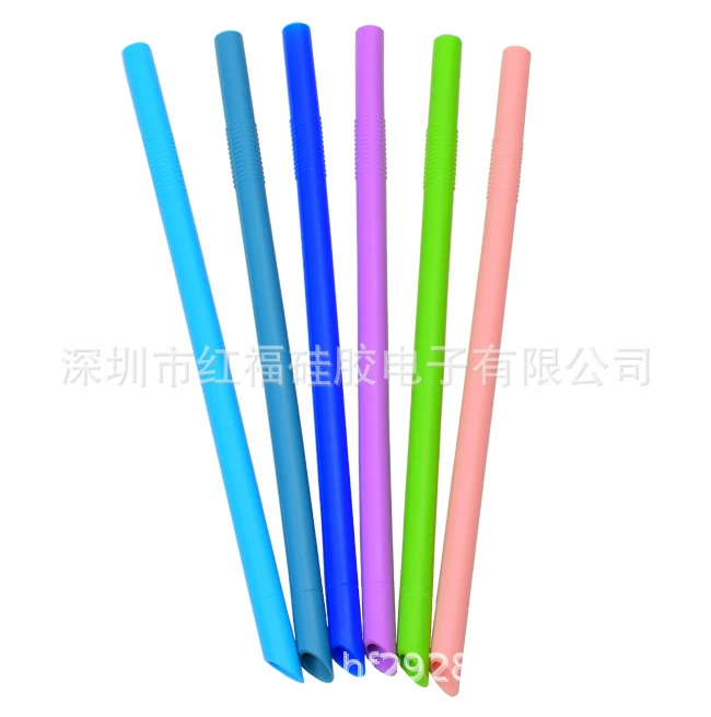 Резьбовая соломинка Силикон Защита окружающей среды Соломинка для питья чая с молоком Складная ножная силиконовая соломка