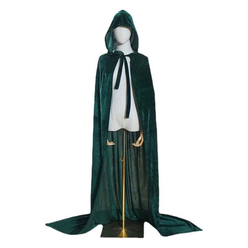 2021 Европейская и американская внешняя торговля Бархатный плащ Плащ на Хэллоуин Летний тонкий свадебный плащ Ветровка с капюшоном Пальто