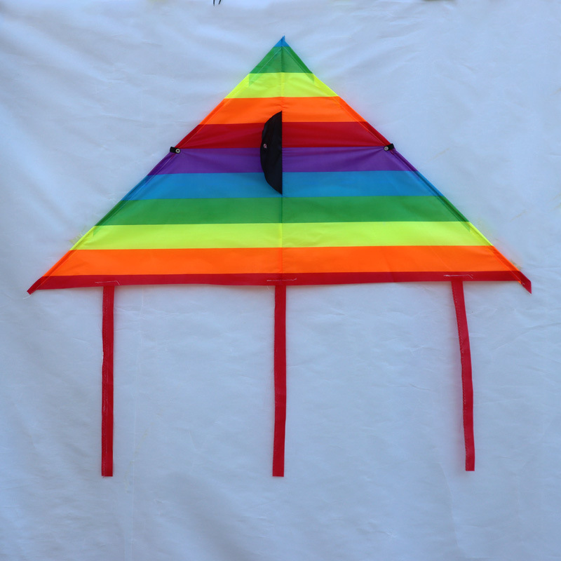 WEIFANG KITE NEW RAINBOW KITE STRIPED CHILDREN'S TRIANGLE KITE GIFT KITE MULTIPLE SIZES