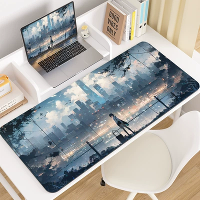 For, Keyboard Computer Desk Mat, Avtomobil döşəmə paspasları - fantasy-city-3080cm-5mm-diatom-mud