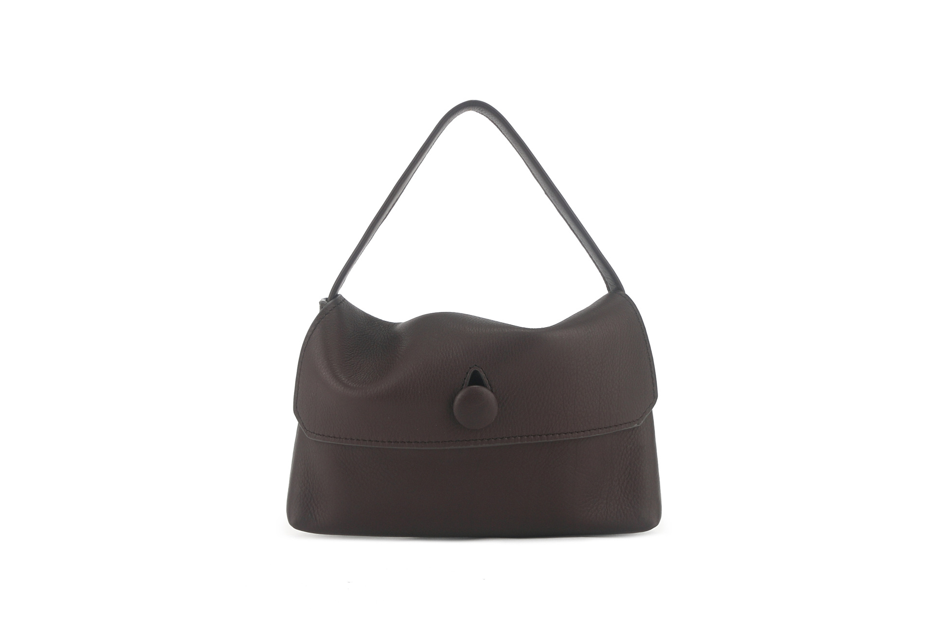 Minimalist Cashmere Suede Button Sally Bag - Simple Fashionable Small Square Handbag For Women - Thumbnail 8