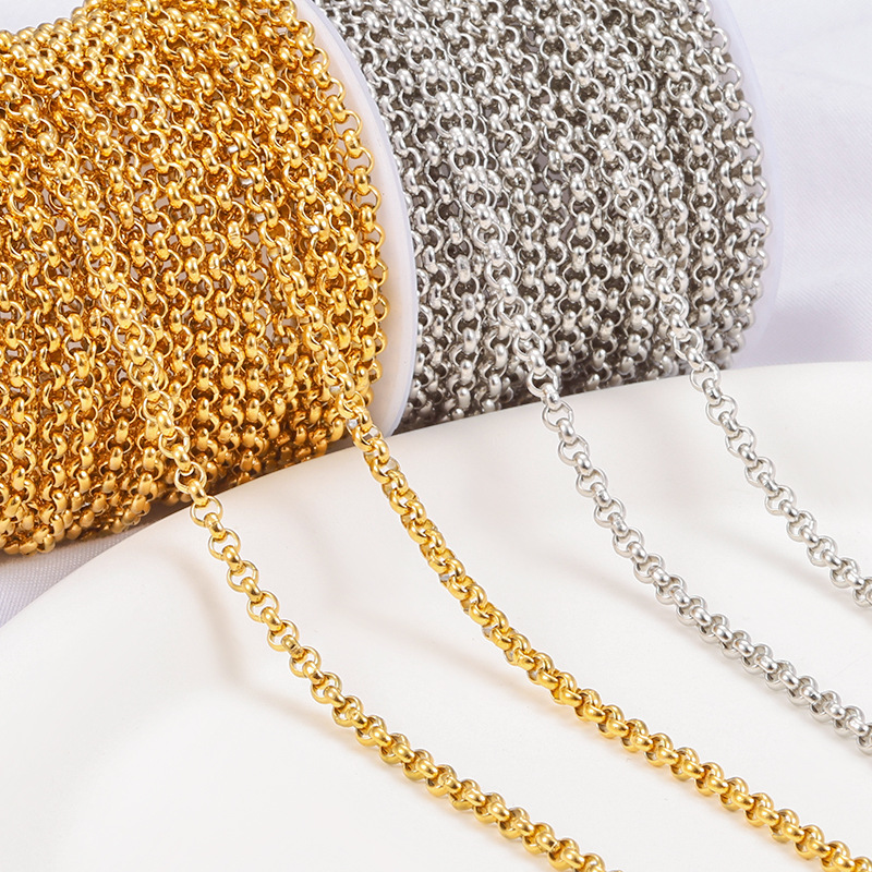 304 Stainless Steel Material 1 Piece Solid Color DIY Jewelry Accessories Bracelets Necklace 304 Stainless Steel Tassel Pearl Basic Simple Style Classic Style DIY Jewelry Accessories Bracelets Necklace