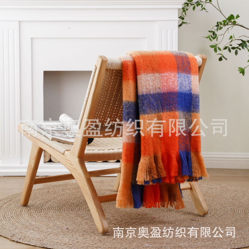 轻奢ins沙发毯格子午睡毯轻奢风盖毯办公室午睡毯民宿装饰毯春夏|undefined
