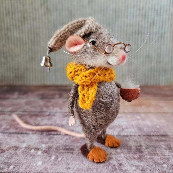 跨境爆款 Cute Needle Felted Mouse 可爱针毡老鼠 TK独立站temu-阿里巴巴