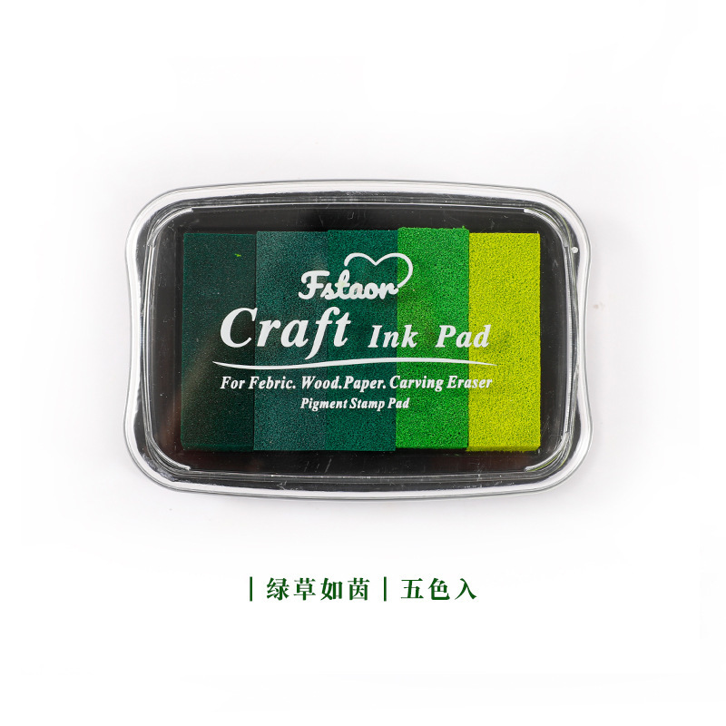 Gran serie de estilo japonés Rainbow inkpad DIY sello impresión pintura al óleo del dedo los niños inkpad 6 selección color