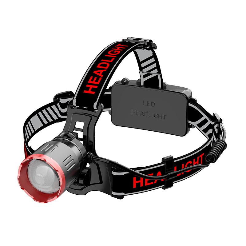 Faros de luz violeta de luz blanca, viajes al aire libre, pesca nocturna, faros de luz fuerte, batería recargable de largo alcance, faros de aleación de aluminio al por mayor