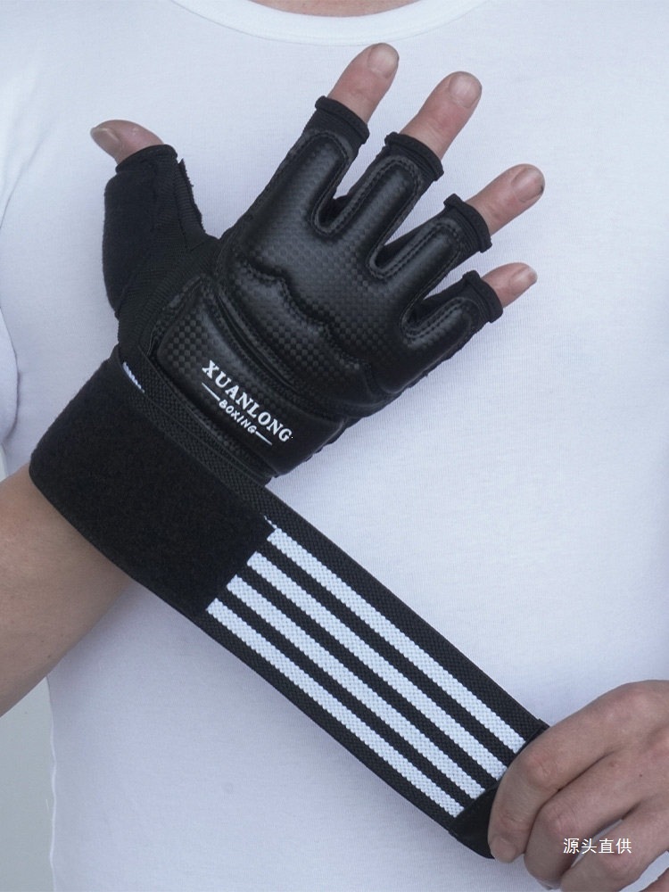 Mma Sanda Boxing Gloves for Fighting, Women's and Men's Ufc Training, Children's Training, Adult Sandbag Training, Professional Half-Finger Gloves