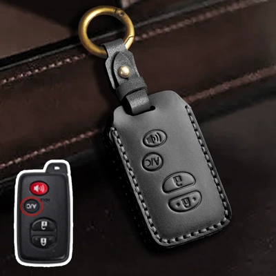 Car key bag, Toyota key case old Highlander - black-4-keys-ac