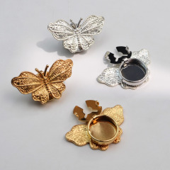 button cover 厂家跨境衬衣袖扣袖口领口蝴蝶水钻饰品钻饰纽扣套