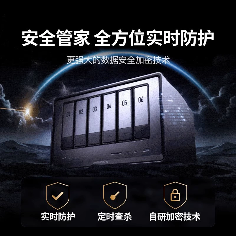 Зеленый Универсальный Облако DXP6800Pro шести-дисковый NAS сетевой сервер хранения AI фотоальбом корпоративного уровня