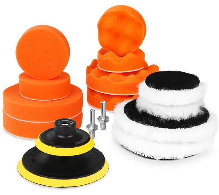 海绵盘3寸和5寸组合套装16件套汽车抛光垫打蜡海绵轮海绵球羊X20