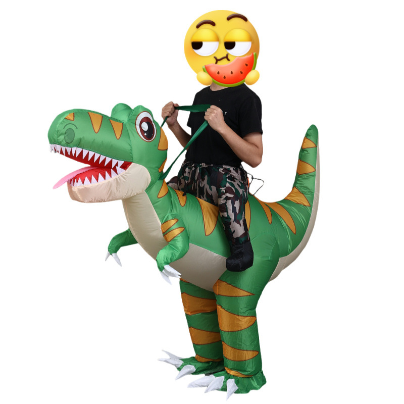 Transfronterizo extraño decoración verde Dinosaur Party ropa inflable para altura 160 - 190cm