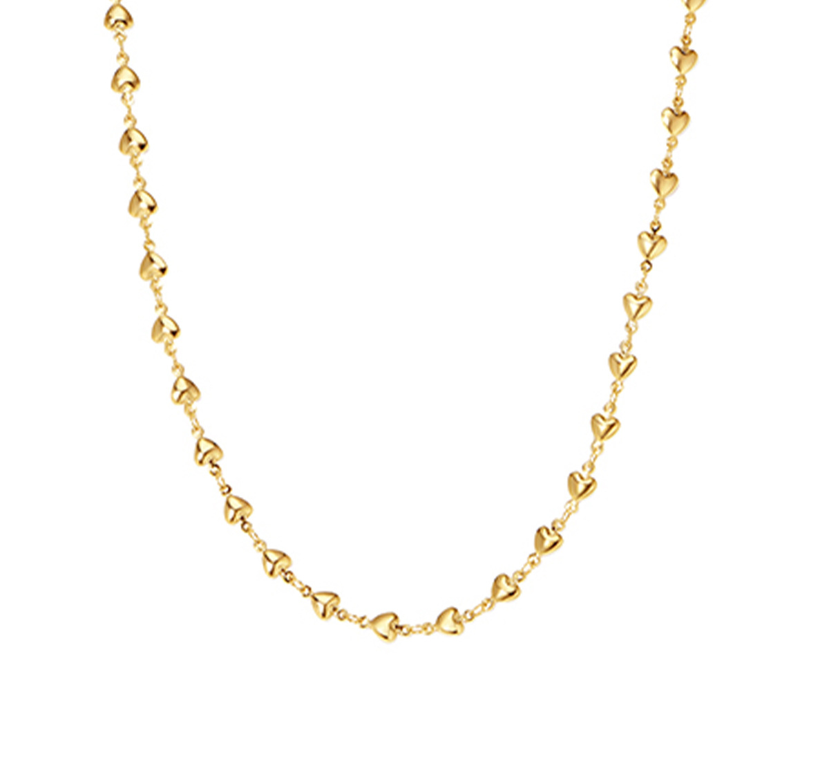 1 Piece Quantity Holiday, Office, Daily Occasion Copper 18K Gold Plated White Gold Plated Heart Shape Necklace