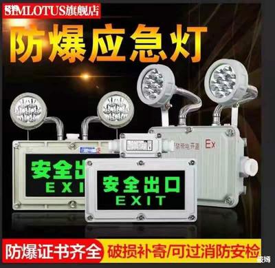 LED防爆双头应急灯国标消防双头照明灯指示灯安全出口疏散标志灯|ru