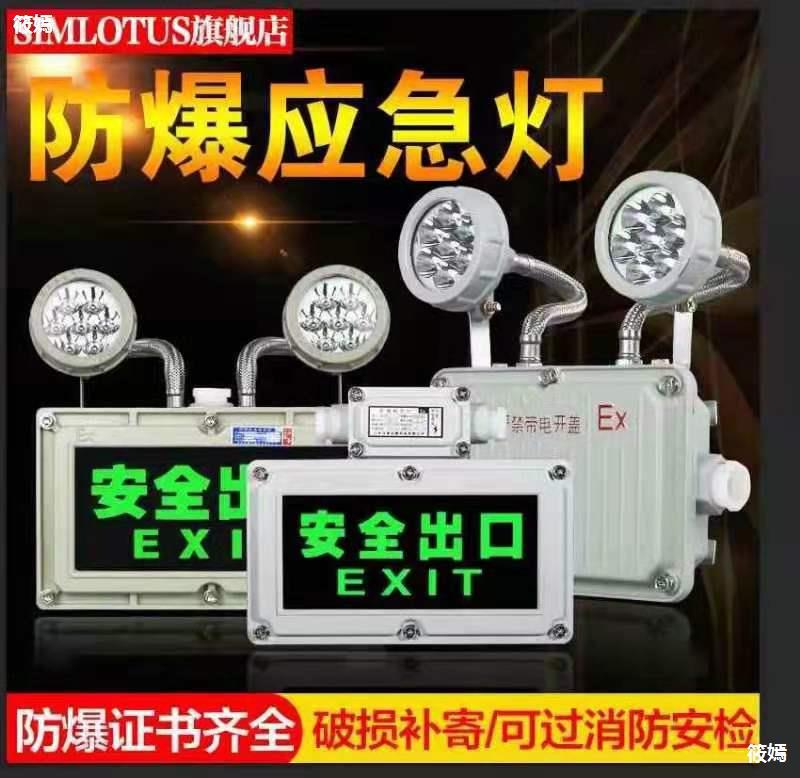 LED防爆双头应急灯国标消防双头照明灯指示灯安全出口疏散标志灯|ru