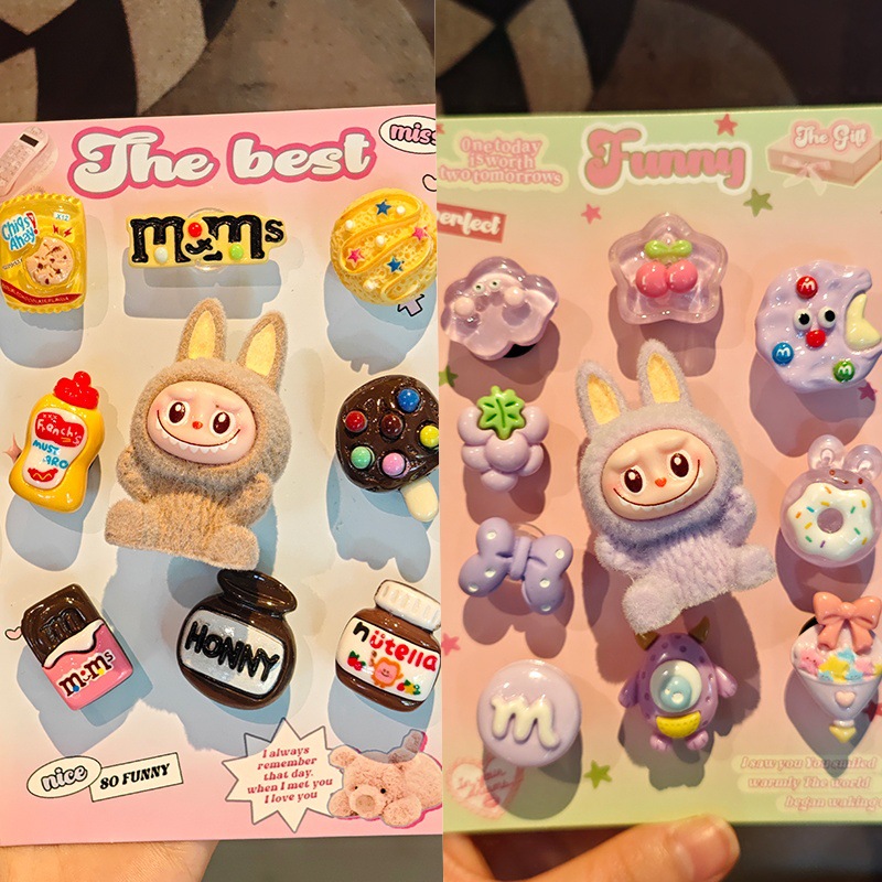 [긴귀라부카키+퍼플] 신발버클 19개