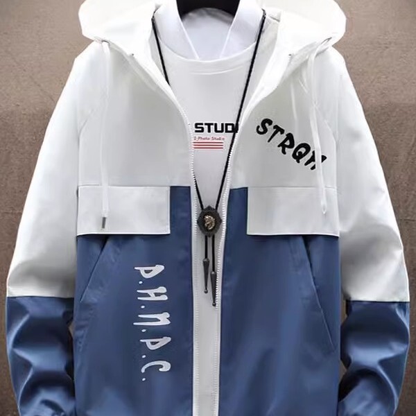 Spring and Autumn Men's Jacket Trendy Korean Style Workwear Student Jacket Men's Top Thin Casual Loose Men's Coat Spring and Autumn Men's Jacket Trendy Korean Style Workwear Student Jacket Men's Top Thin Casual Loose Men's Coat