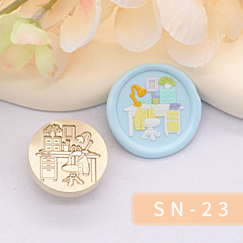 Original nuevo estilo fuego pintura sello serie interior cabeza regalo embalaje sobre cubierta cuento de hadas habitación casa caliente