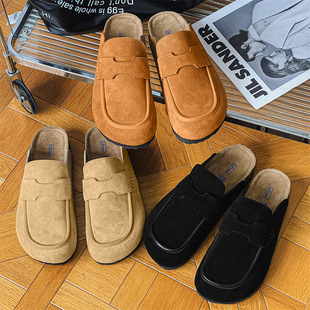 3506 Birkan Shoes Summer New Breathable Cork Half Slippers Outdoor Thick Bottom Non-slip Couple Soft Bottom Slippers Slip-on