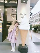 冰淇淋模型商用仿真展示灯箱甜筒发光摆件大型造型大号假冰激凌