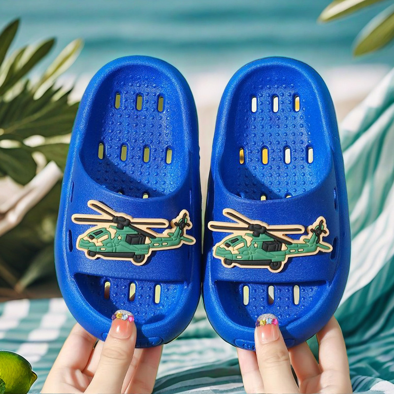 Children's Slippers Boys Summer Home Bathing Leakage Anti-slip 2024 New Style Bathroom Slippers for Girls Diy
