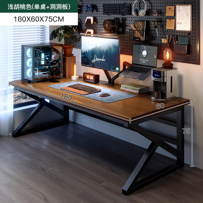 Escritorio para computadora de madera maciza Escritorio para uso doméstico Escritorio simple Dormitorio Escritorio para estudiantes Escritorio para juegos Escritorio largo Banco de trabajo