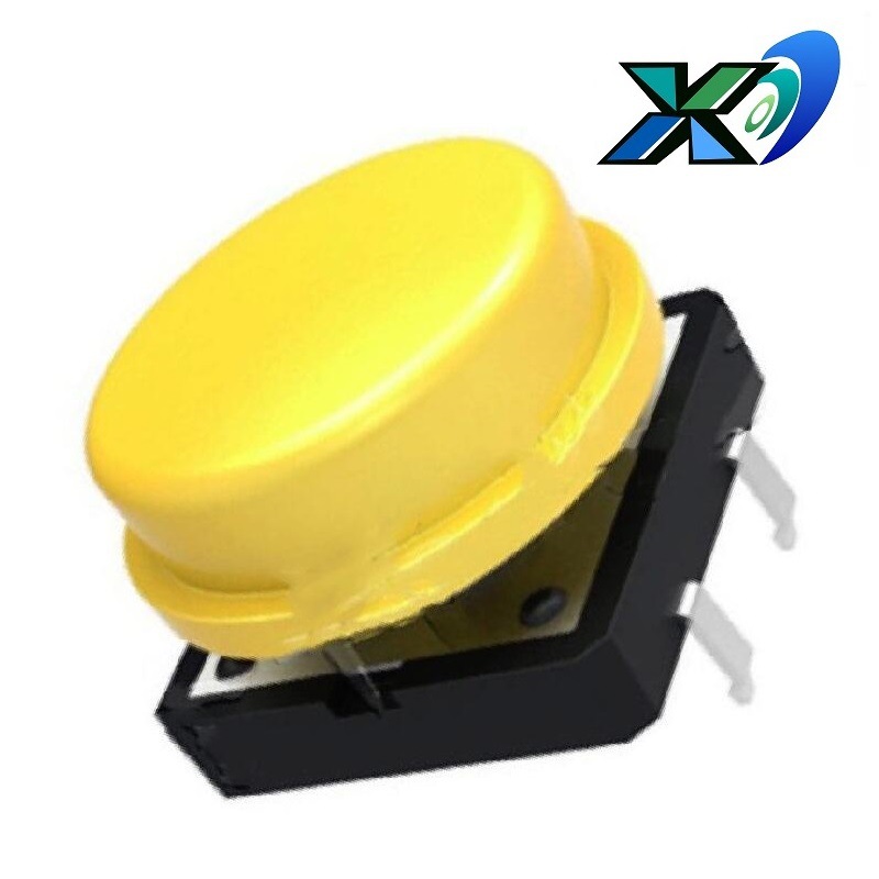 轻触开关直插12*12mm  按钮开关四脚12X12 圆形按键开关行程0.35