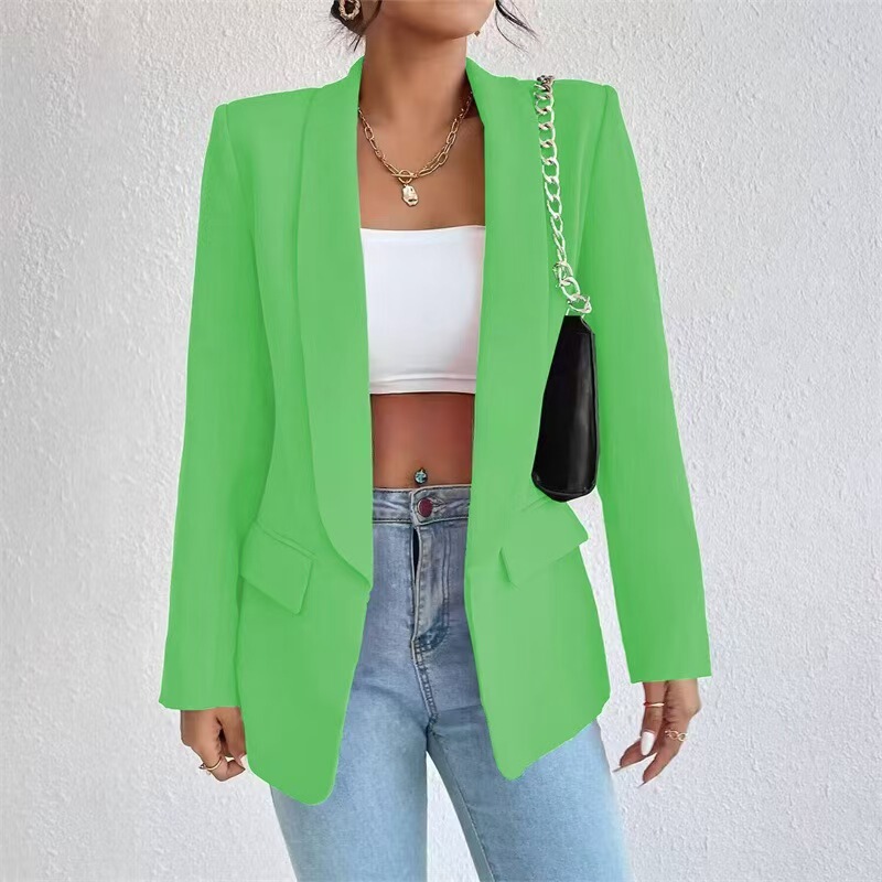 2026 Women's Blazer Spring New Style Multi-Color Lapel Slim Fit British Style Blazer for Petite Women