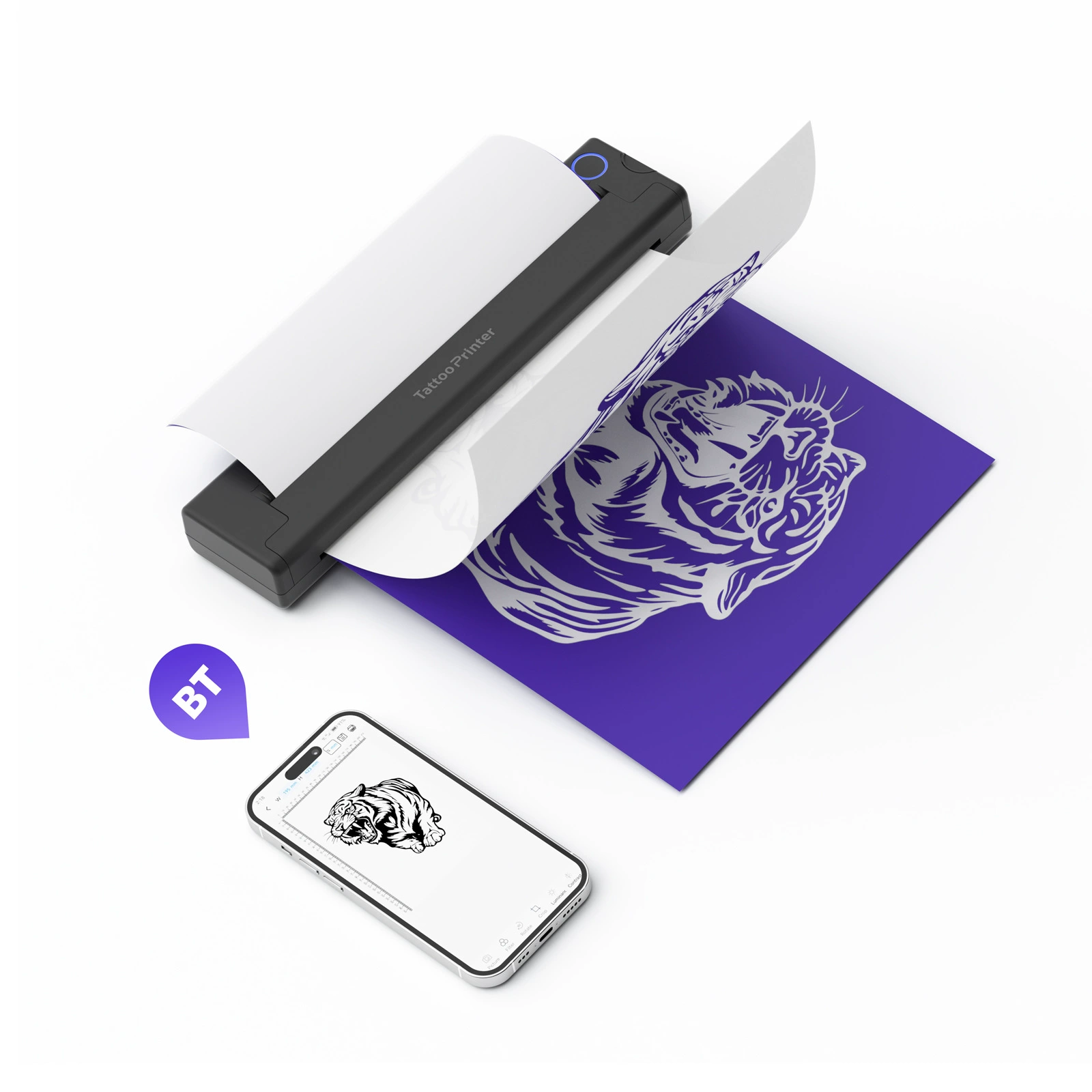Маленький принтер, татуировка, оборудование, Bluetooth