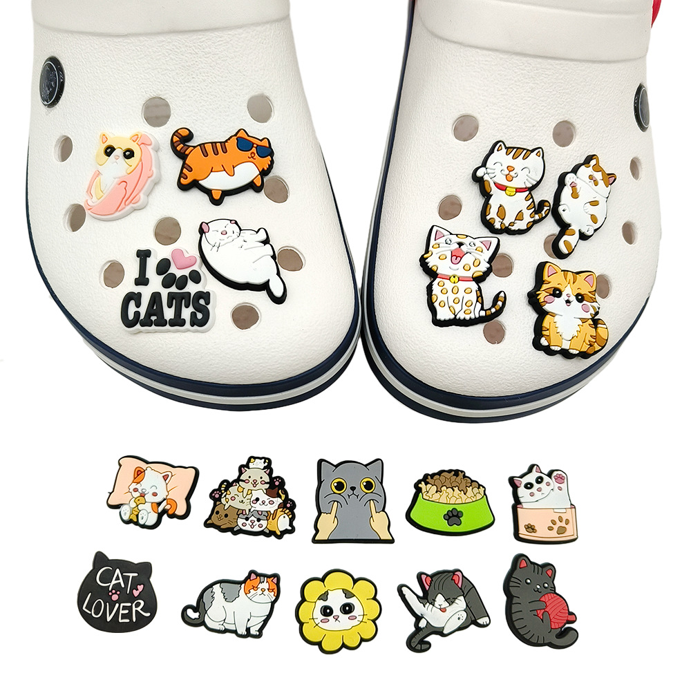 Shoe Buckle Shoe Accessories Type Cat Shoe Accessories PVC Self-adhesive All Seasons Shoe Buckle