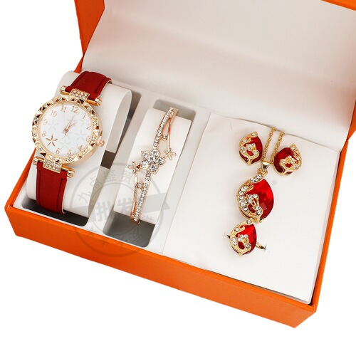 New watches, women's watches, high-end bracelets, necklaces, rings, earrings sets with boxes, wholesale watches set