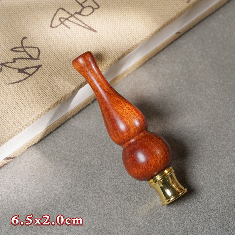 红木葫芦烟嘴过滤烟嘴血檀黑檀木雕刻过滤嘴可清洗檀木烟斗礼品|undefined